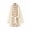 Beige, variant on Womens Winter Long Coat Front Open Detachable Faux Fur Collar Jackets With Belt Casual Stylish Elegant Woolen Overcoat (S, Beige)