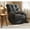 Dark Gray, variant on Dark Gray Recliner Chair, Overstuffed Manual Recliner with Padded Footrest, Ergonomic Lounge Chair for Living Room, Home Theater Seating, Reading Chair, Soft Fabric