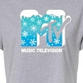 thumbnail image 3 of MTV - Snowflakes  - Juniors Cropped Cotton Blend T-Shirt, 3 of 5