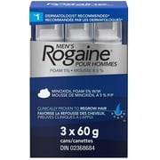 Rogaine Men's Hair Loss & Thinning Treatment pour la repousse des cheveux, 5% Minoxidil Foam