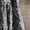 Gray, variant on Bohemian style waist-cinching long dress with printed pattern and large hem for women