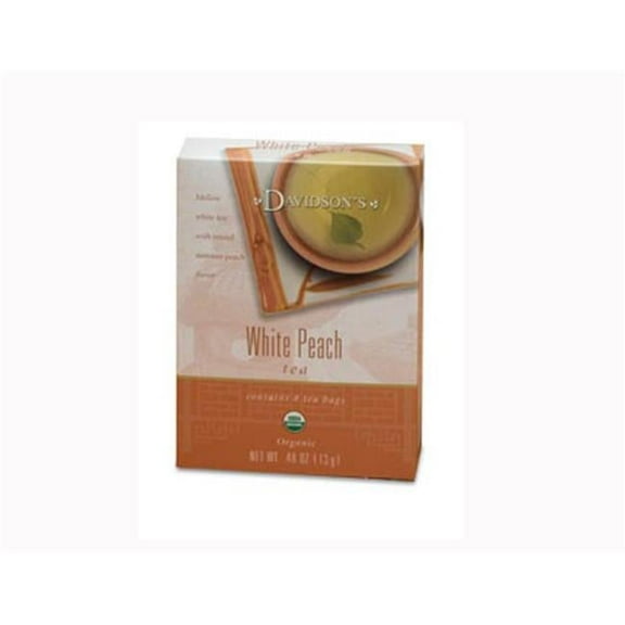Davidson Organic Tea 2242 White Peach Tea- Box of 8