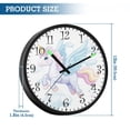 thumbnail image 3 of Voice Activated Clock with Glow Light 12 Inch Large Silent Wall Clock Battery Operated for Home Decor White Unicorn with Wings, 3 of 8