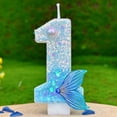 thumbnail image 2 of Birthday Number Candles For Cake Blue Number Candle Fun Glitter Cake Topper Birthday Decorations Cupcake Topper For PartySupplies, 2 of 4
