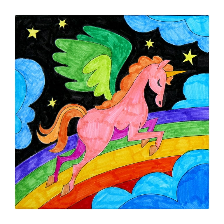 Lucky Horse Crayons Rainbow 6 Pieces 
