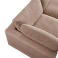 thumbnail image 6 of Kaelynn Corner Sofa Pink Linen Upholstered with Ottoman, 6 of 8