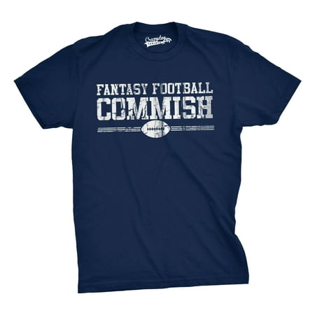 Mens Fantasy Football Commish T Shirt Funny Gift for Dad Game day Graphic Cool Graphic Tees