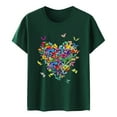 thumbnail image 4 of ZHENHONG Graphic Tees for Women, Women's Love Butterfly Printed Shirt Short Sleeve Crew Neck T Shirt Lightweight Soft Casual Summer Clothes Going Out Tops, 4 of 4