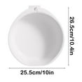 thumbnail image 3 of Thickened ABS Plastic Wash Basin 10.43" Wide Round Laundry Tub Multi-Purpose for Clothes,Face & Feet Dorm & Household Use WhitePinkGreen Options 26.5x25.5x9cm, 3 of 6