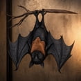 thumbnail image 4 of Halloween Hanging Bat Decor 3D Realistic Flight bat,Black Orange Spooky Upside Down Bat Decoration,Waterproof Indoor Outdoor Halloween Decor for Haunted House Porch Wall Door Tree Halloween Party, 4 of 6