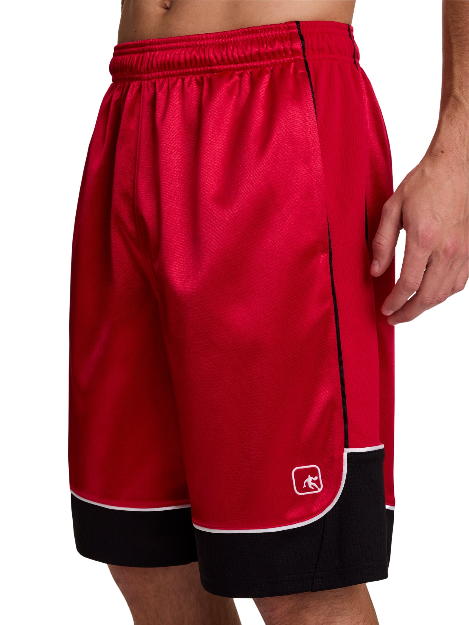 AND1 Men's and Big Men's All Court Colorblock Short, 11" inseam, up to Size 5XL