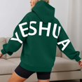 thumbnail image 2 of Oversize Letter Print Hoodie Sweatshirts Long Sleeve Drop Shoulder Loose Pullover Shirts With Pocket Y2K Streetwear Fall Clothes, 2 of 7