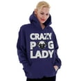 thumbnail image 4 of Crazy Pug Lady Dog Pets Owner Rescue Hoodie Sweatshirt Women Brisco Brands S, 4 of 5