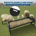 thumbnail image 5 of Heavy Duty Steel Livestock Feeder Trough – 22 Gallon Capacity, 45" Hay Feeder – Feeds Up to 10 Sheep at Once – Ideal for Horses, Goats, Sheep, Cattle, Alpacas – Durable, Easy to Clean, 5 of 8