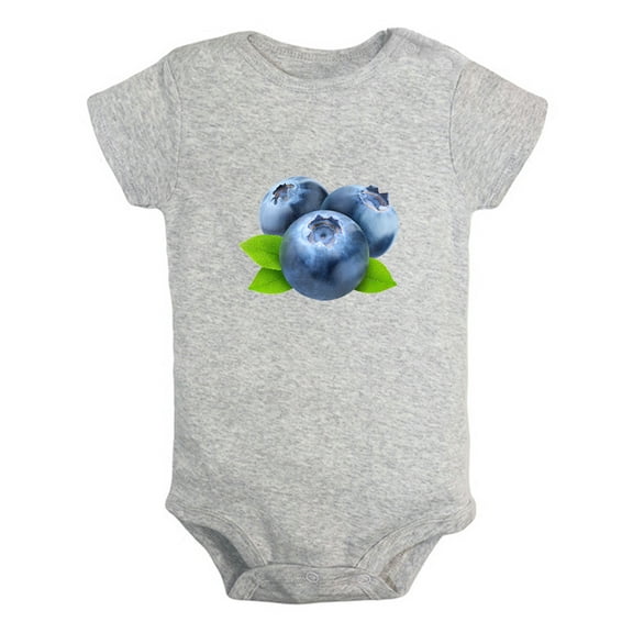 Baby Unisex Fruit Blueberries Design Rompers Newborn Baby Bodysuits Infant Jumpsuits Kids Cotton Graphic One-Piece Outfits