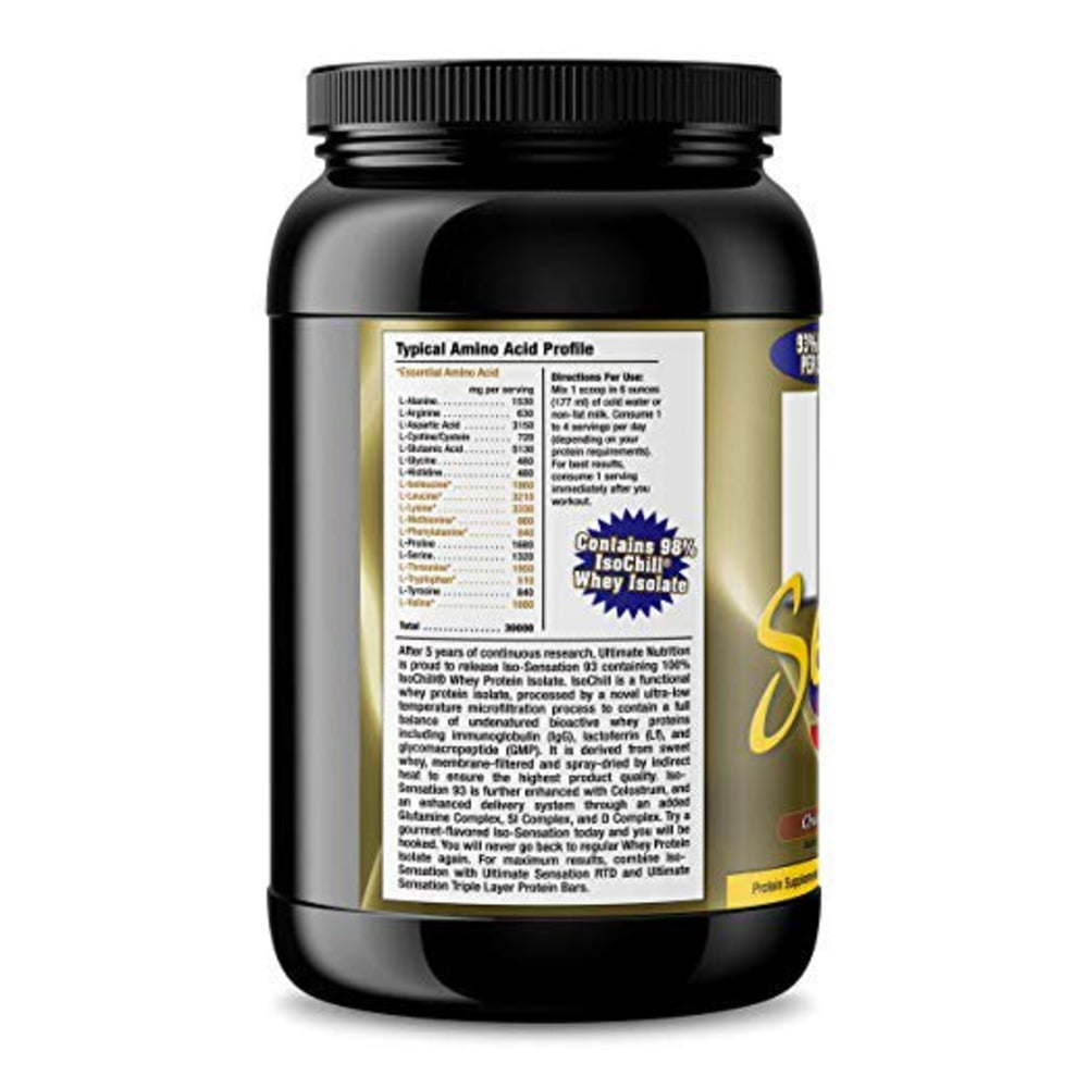Ultimate Nutrition ISO Sensation 93 Whey Protein Powder Isolate-2LB