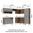 thumbnail image 3 of Cocina Integral Completa Modular Madesa Emilly 417cm Ice MG, 3 of 5