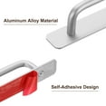 thumbnail image 3 of Uxcell 2 Pcs Aluminium Alloy Adhesive Cabinet Handle 8.3" Drawer Handles Pulls for Closet Door Silver Tone, 3 of 5