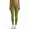 thumbnail image 6 of enyan High Waisted Leggings for Women Seamless Butt Lifting Train Control Anti Cellulite Leggings（Light Green,L）, 6 of 7