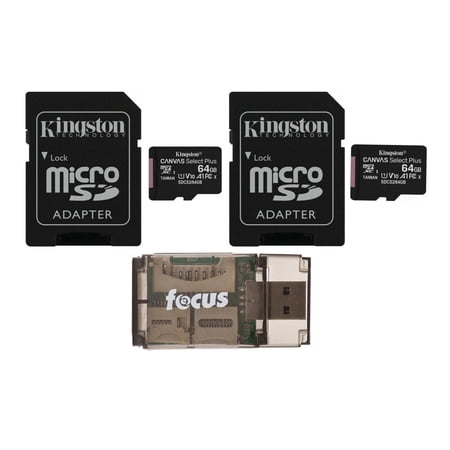 UPC: 0196271232865 | Kingston Canvas Select Plus 64GBmicroSDXC Memory Cards with SD Adapter Bundle