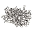 thumbnail image 1 of 50pcs Ball Bearing Swivels Connector High Strength Stainless Steel Solid Welded Rings for Saltwater Freshwater Fishing with  Rotation and Durable Connection, 1 of 8