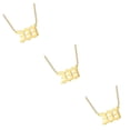 thumbnail image 2 of Collar con colgante de número Jumpingount Gargantilla Universal dorada para mujer joyería regalo de Navidad Acero inoxidable, 2 of 6