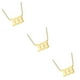thumbnail image 5 of Collar con dije de número Jumpingount Acero inoxidable para damas doradas Tipo4 NO4, 5 of 6