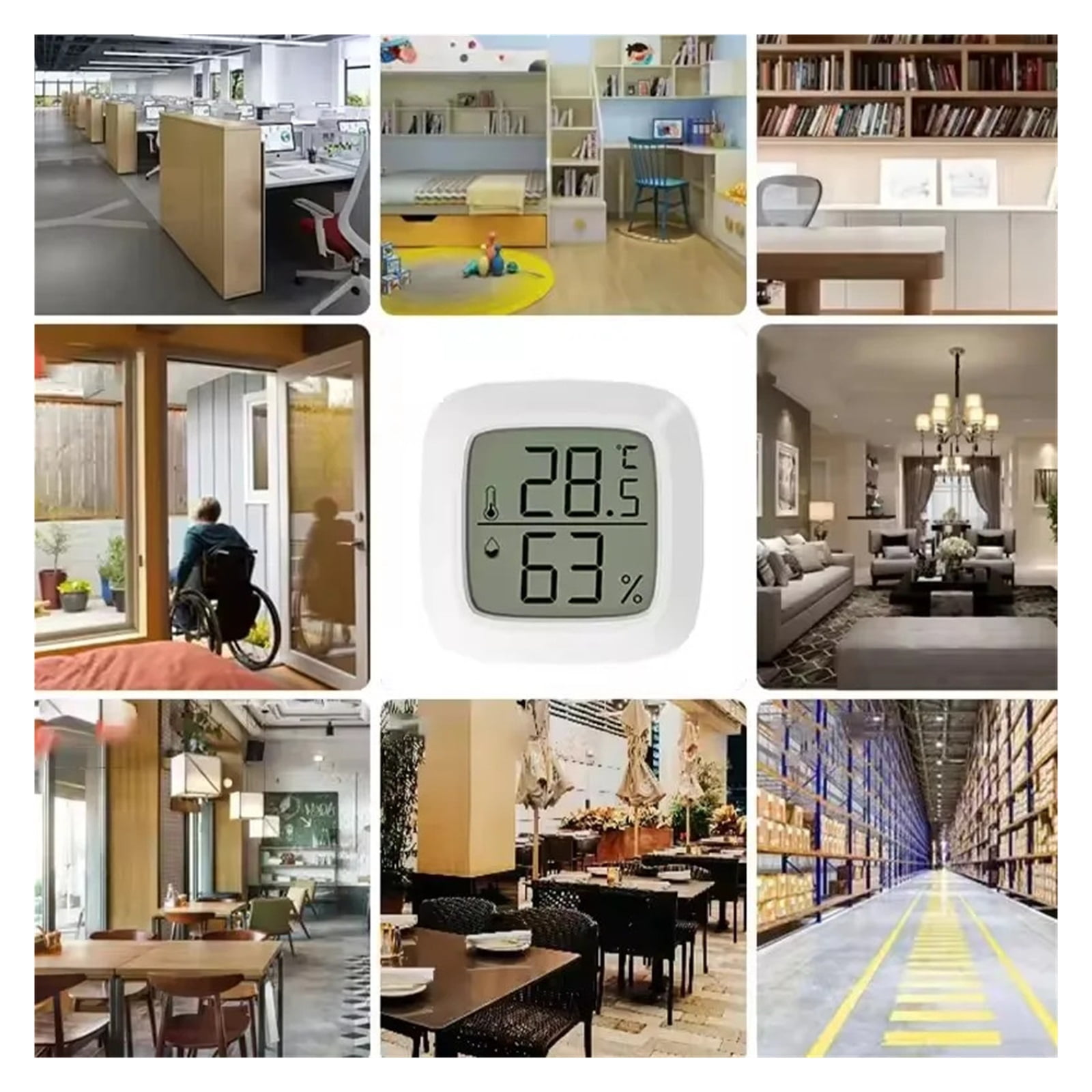 Mini LCD Digital Indoor Convenient Temperature Sensor Meter Gauge Instruments Thermometer Hygrometer ,Simple Operation