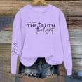 thumbnail image 3 of Christian Sweatshirts for Women 2025 The Way The Truth The Light Jesus Sweatshirt Crewneck Pullover Tops, 3 of 4