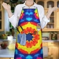 thumbnail image 6 of Colorful Tie Dye Star Pattern Apron-Garden Aprons for Women with Pockets-Cotton Linen Waterproof Kitchen Cooking Gardening Aprons Adjustable for Kitchen,Cooking,BBQ and Salon 33x27 Inch, 6 of 7