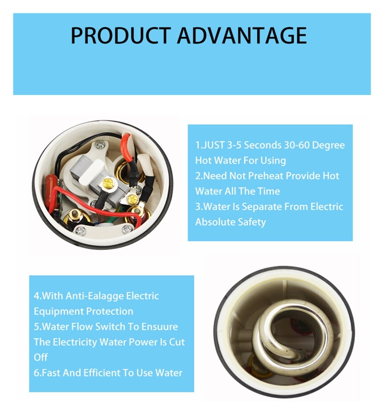 Electric Water Heater Tap,Instant Hot Water Faucet Heater Cold Heating Faucet Tankless,Instantaneous Water Heater ,Rapid Water Heating