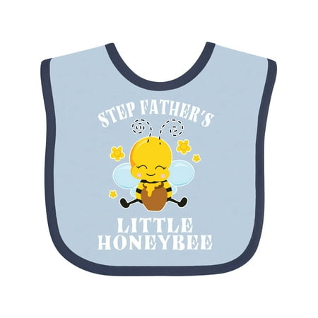 

Inktastic Cute Bee Step Father s Little Honeybee with Stars Gift Baby Boy or Baby Girl Bib