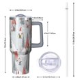 thumbnail image 2 of Gray Christmas Gnome Village Pattern Tumbler with Handle and Lid,40oz Double Wall Vacuum Insulated Tumbler,Cups Gift for Women and Men, 2 of 7