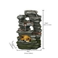 thumbnail image 2 of Hi-Line Gift Multi-level Stone Fountain Metal Brown, 2 of 6