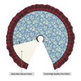 thumbnail image 2 of Pofeuu Floral Retro Style Print Christmas Tree Skirt Tree Skirt Ornaments Soft Plush Christmas Tree Mat for Decorations Holiday Party Indoor Outdoor-36", 2 of 6