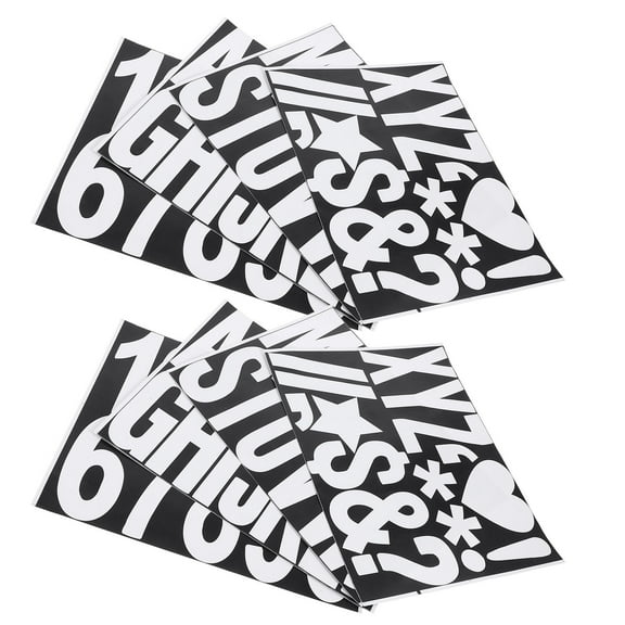 WINOMO 8 Sheets Of White PVC Trash Can Sticker Labeling For Outdoor Use For Property Managers