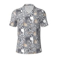thumbnail image 2 of Daiia Cute Dog And Flowers Pattern Men’s Polo Shirts,Solid Deck Shirt,Classic Fit, Breathable Cotton Polo for Casual and Sport Wear-XX-Large, 2 of 7