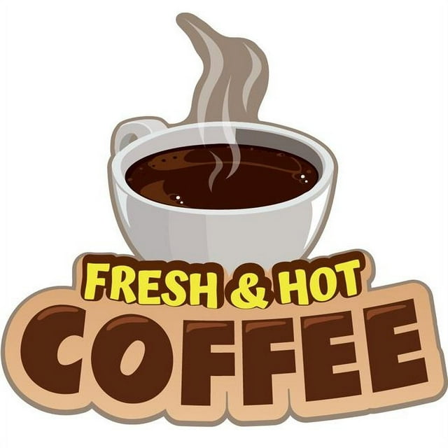 Fresh HOT Coffee 12" Concession Decal Sign cart Trailer Stand Sticker Equipment