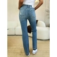 thumbnail image 4 of Judy Blue Full Size Mid Rise Destroyed Hem Distressed Jeans - Rosa Apparel, 4 of 11