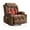 Brown, variant on EuKer Recline Rocker Swivel Chair, Rocker Recline with Massage and Heat for Bedroom, Living Room, Brown