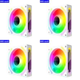 thumbnail image 1 of Caja 120 mm ventilador enfriador 1800 RPM 5 V 3 pines ARGB 4 pines PWM ventilador de chasis (adelante) blanco, 1 of 3
