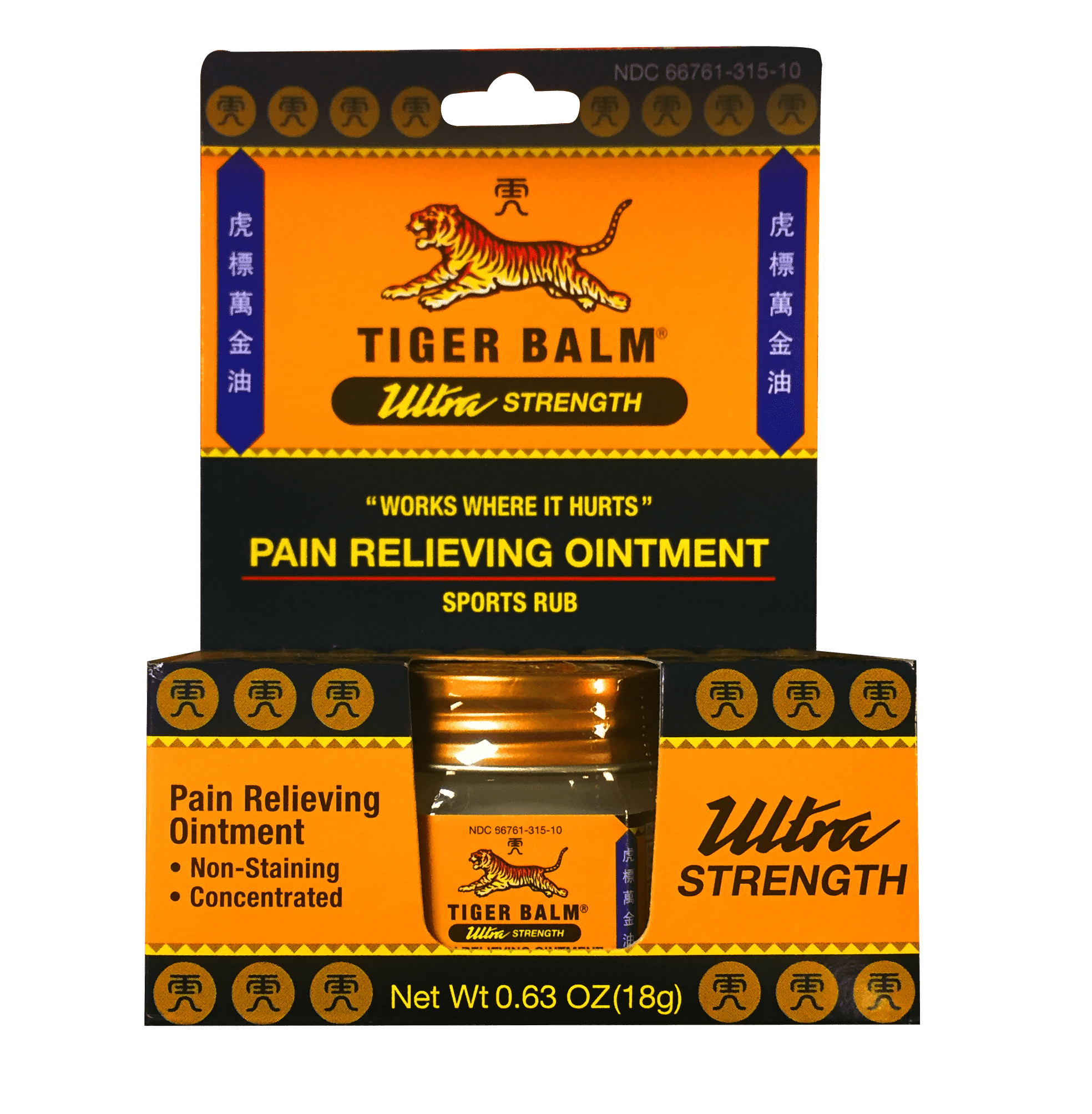 Tiger Balm Ultra Strength Pain Relieving Ointment NonStaining 18 gm