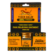 Tiger Balm Ultra Strength Pain Relief Ointment, 0.63 oz Jar, Relieves Backaches, Sore Muscles, Strains