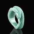 thumbnail image 5 of HOOUN Burmese Jadeite Snake Ring Charm Natural Blue Jade Women Real Jewelry Emerald-18mm, 5 of 5