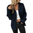 thumbnail image 2 of IMENGL Cardigan à Capuche Boutonné Manches Longues, Bleu TG, Taille M-TG, 2 of 8