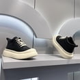 thumbnail image 3 of Men's High-Top Sneakers  , Lace-Up Ankle Shoes Suitable for Casual, Outd ，with Thick Platform for Height Increase - Heavy-Duty & PVC Sole, Daily Wear - Year-Round Athletic Boosters (Men's Tall Shoes), 3 of 9
