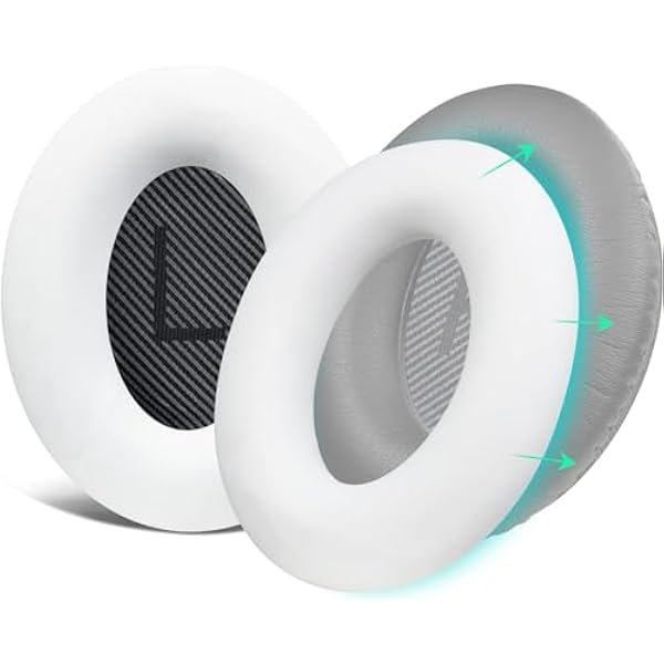 wonima44 Silicone Ear Pads Cover Protector for Bose QuietComfort QC15 QC25 QC2 QC35 QC45/Ae2 Ae2i Ae2w/SoundTrue & SoundLink AE Headphones Cushions, Sweatproof, Easily Washable - White