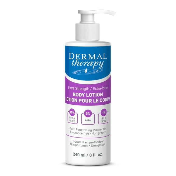 Loción corporal Dermal Therapy Extra Strength 240 ml, 5% AHA, 10% urea