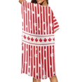 thumbnail image 4 of HELLHERO Canadian Maple Leaf Stripe Kimono Cover Up - Lightweight Breathable Beachwear for Summer Vacation, Pool & Resort - Women's Loose Fit Swimsuit Coverup, 4 of 6