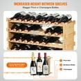thumbnail image 3 of Botellero Modular VEVOR apilable para 36 botellas estantes de Almacenamiento de Madera de Bambú Maciza, 3 of 9